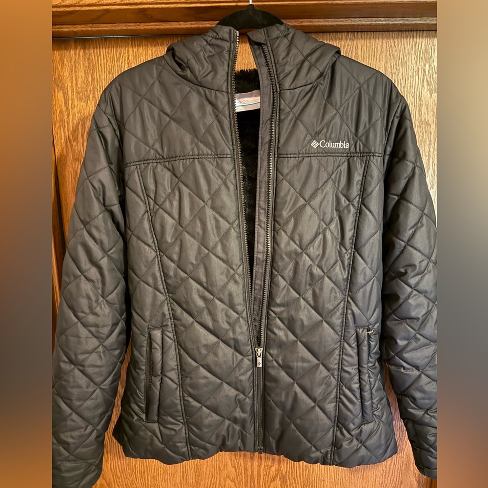 Columbia Active Fit Women's Copper Crest II Hooded Jacket LARGE Black